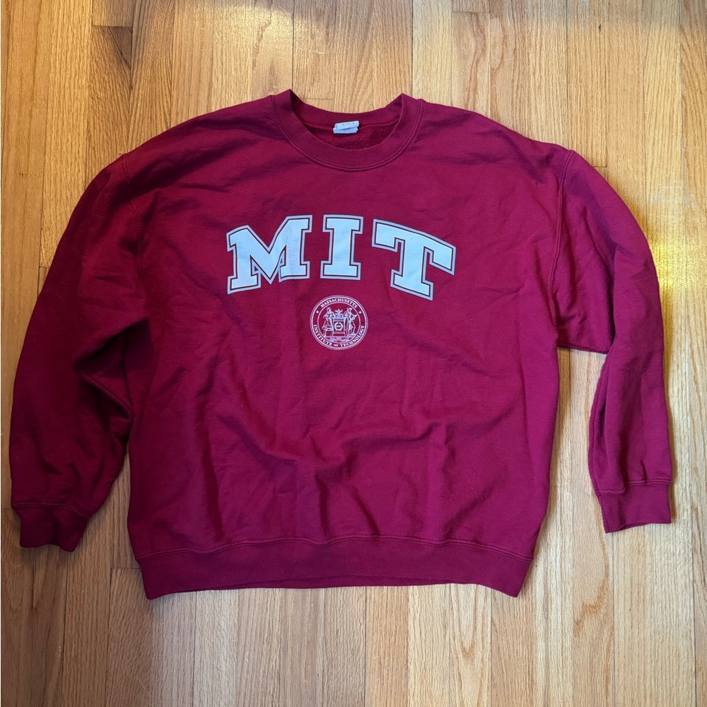 Red MIT Crewneck Sweater